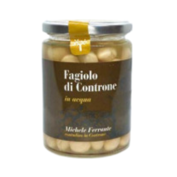 Fagioli di Controne Precotti g. 315 in Vaso di Vetro sottovuoto