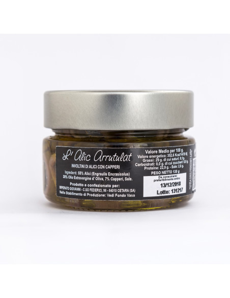 Involtini di Alici e Capperi 106 ml: Deliziosi Prodotti Ittici Top Line!