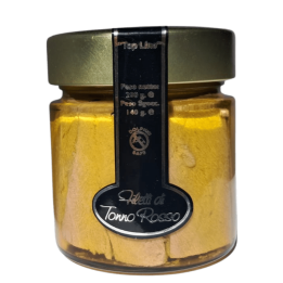 Filetti di Tonno Rosso, in Olio di Oliva, Vaso di Vetro g. 200