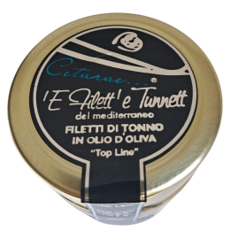 Filetti di Tonnetto del Mediterraneo, in Olio di Oliva, Vaso di Vetro g. 200